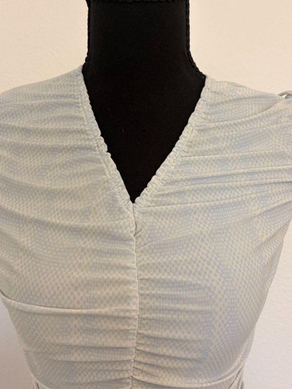 Open Edit ruched printed top 💙 (XXS)